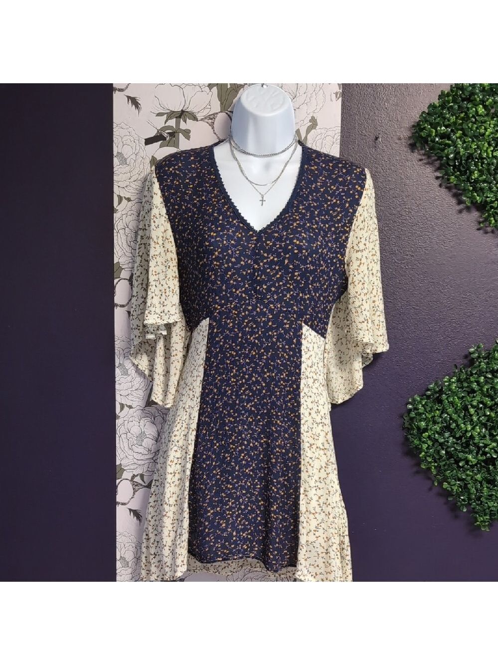 Anama Blue and Cream Patterned Tunic - Picture 2 of 9
